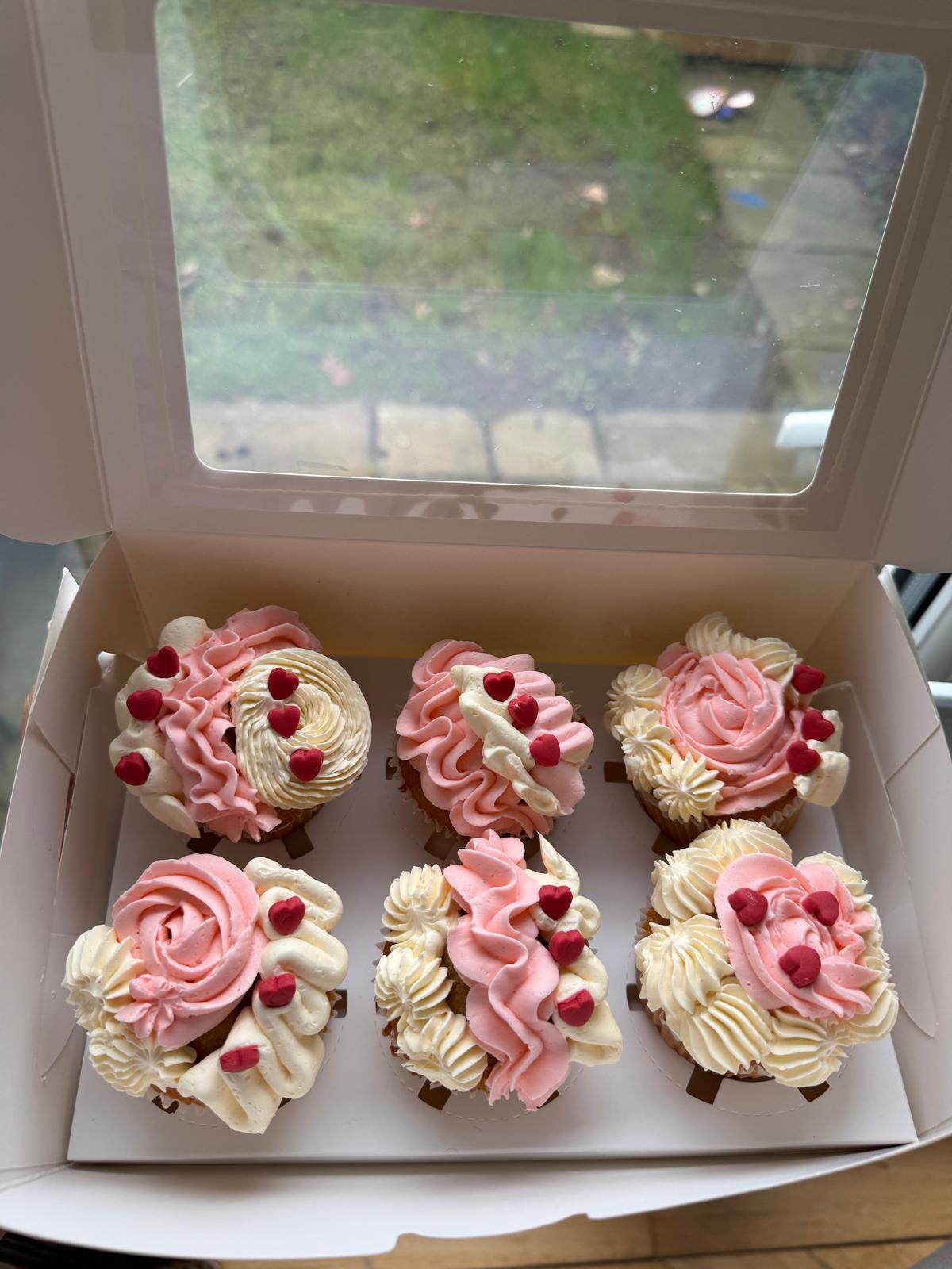 Valentine's Day Cupcakes | Hand-Baked Gift Box of 6 & 12