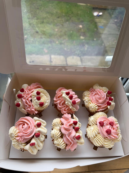 Valentine's Day Cupcakes | Hand-Baked Gift Box of 6 & 12