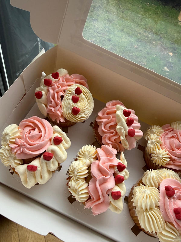 Valentine's Day Cupcakes | Hand-Baked Gift Box of 6 & 12