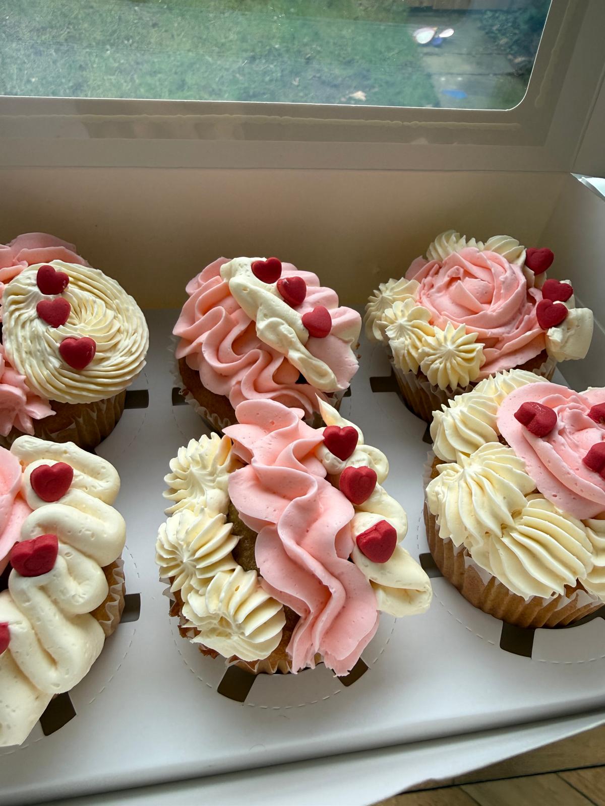 Valentine's Day Cupcakes | Hand-Baked Gift Box of 6 & 12