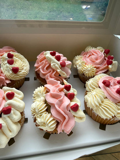 Valentine's Day Cupcakes | Hand-Baked Gift Box of 6 & 12