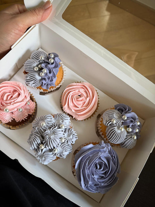 Gourmet Hand-Baked Cupcakes | Assorted Toppings Box of 6 & 12