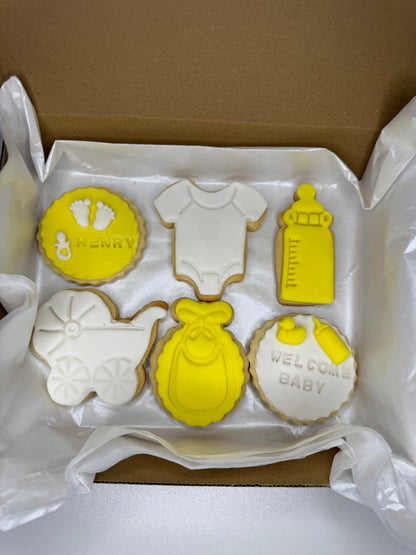 Custom Baby Shower Cookies – Gender Reveal, New Baby Gift