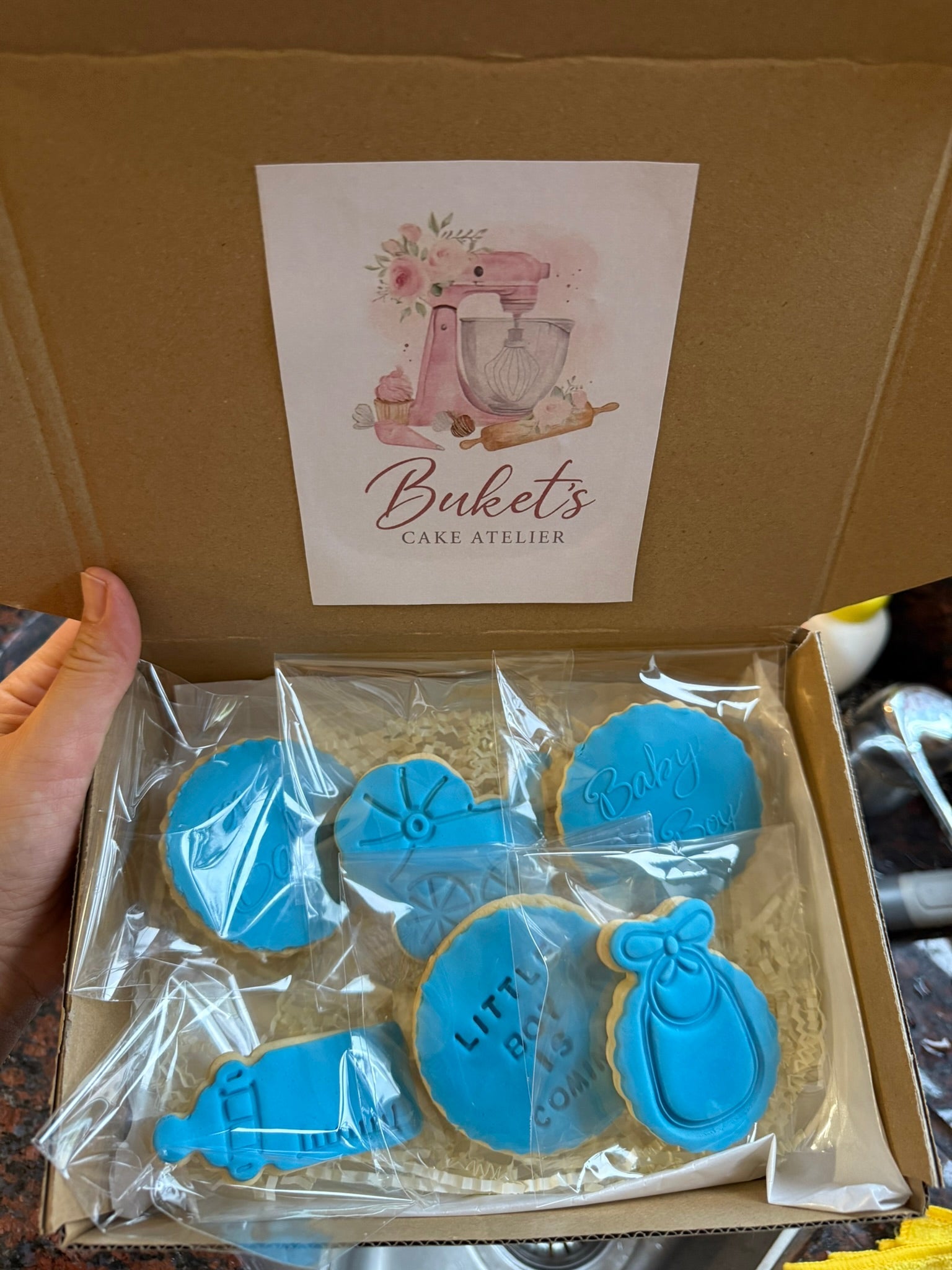 Custom Baby Shower Cookies – Gender Reveal, New Baby Gift - Buket's Cake Atelier