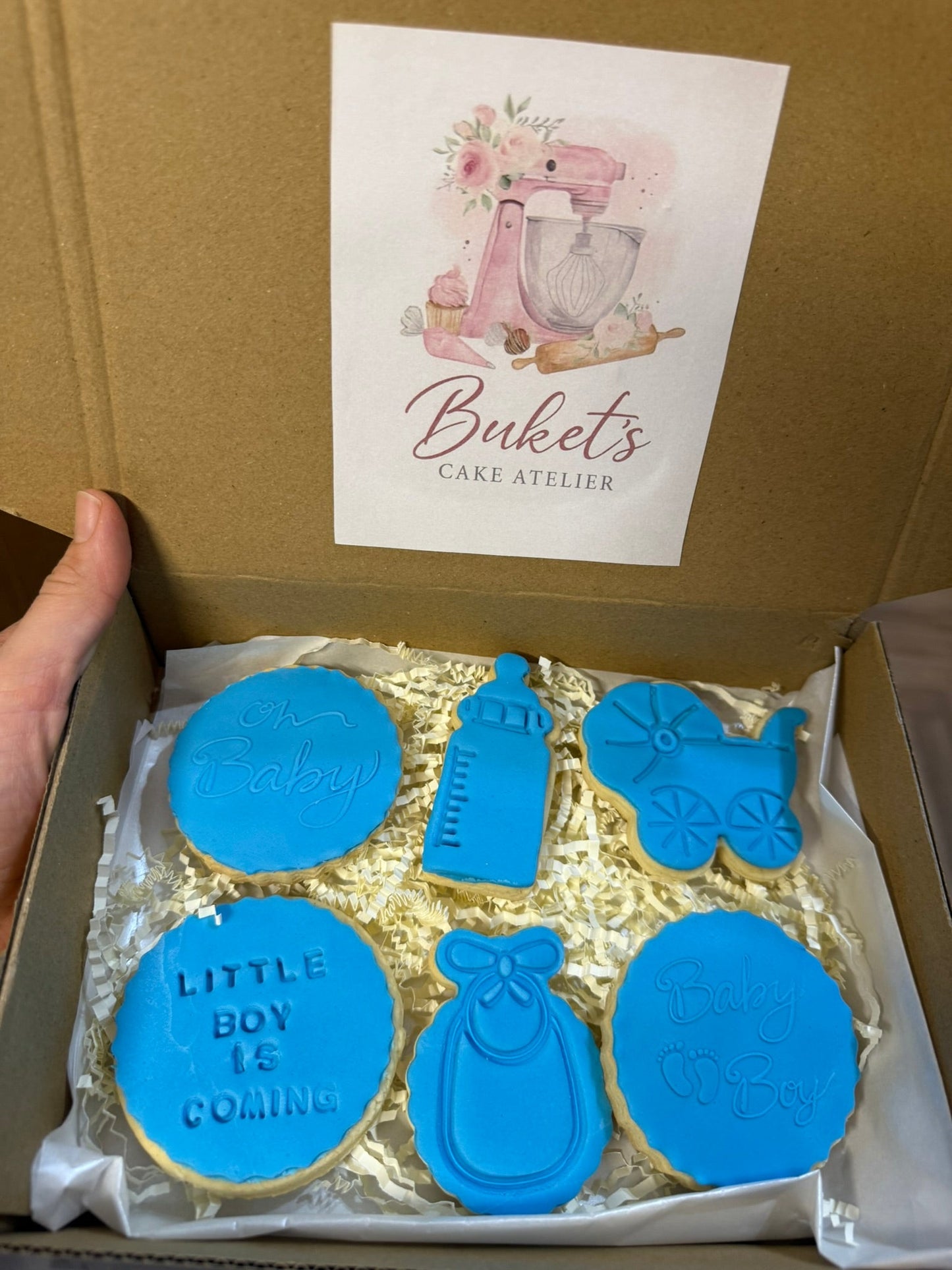 Custom Baby Shower Cookies – Gender Reveal, New Baby Gift - Buket's Cake Atelier