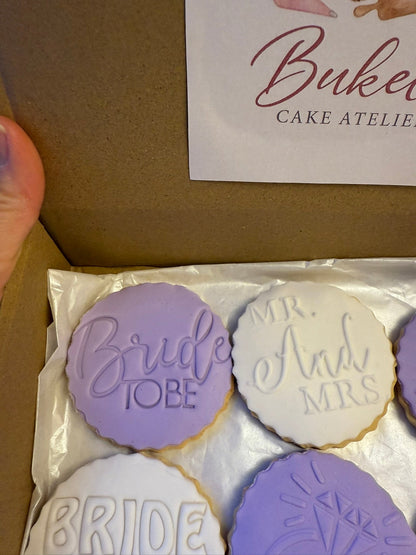 Custom Sugar Cookies - Bride To Be Cookies - Personalised biscuits - Custom Cookie Box - Buket's Cake Atelier