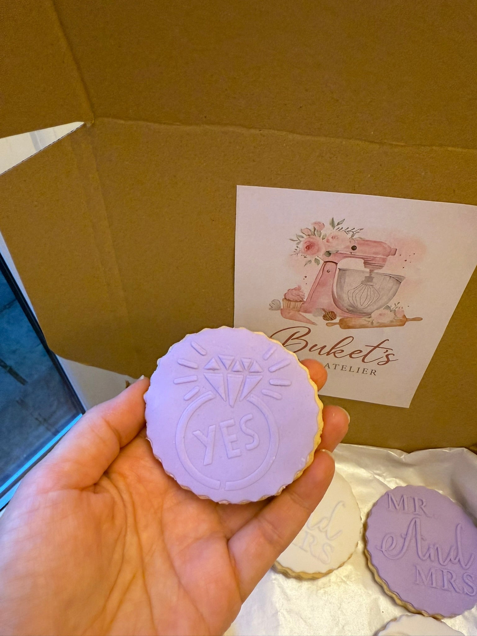 Custom Sugar Cookies - Bride To Be Cookies - Personalised biscuits - Custom Cookie Box - Buket's Cake Atelier