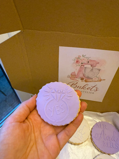 Custom Sugar Cookies - Bride To Be Cookies - Personalised biscuits - Custom Cookie Box - Buket's Cake Atelier