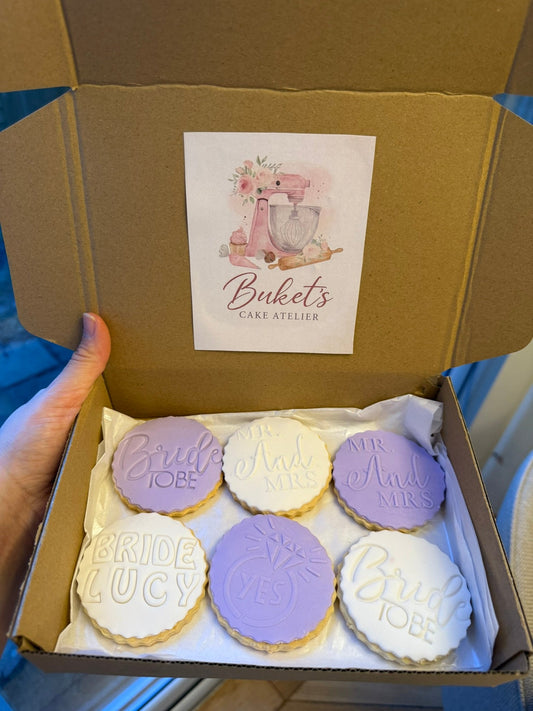 Custom Sugar Cookies - Bride To Be Cookies - Personalised biscuits - Custom Cookie Box - Buket's Cake Atelier