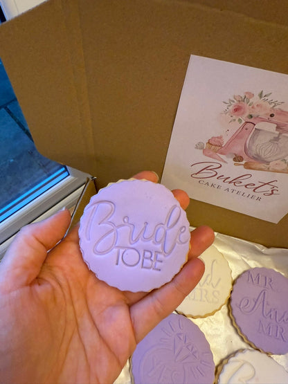 Custom Sugar Cookies - Bride To Be Cookies - Personalised biscuits - Custom Cookie Box - Buket's Cake Atelier