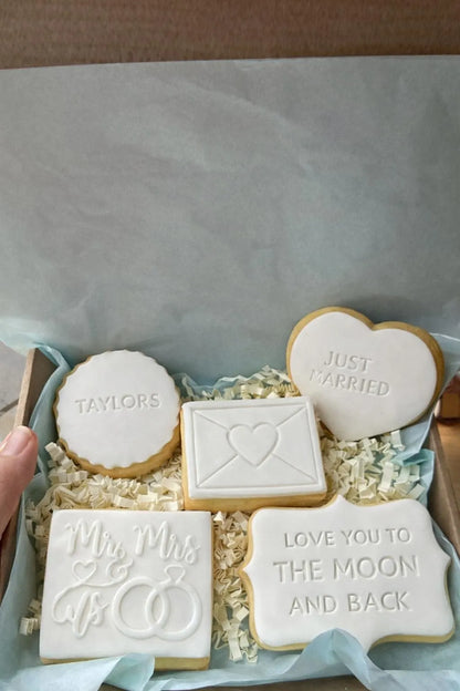 Anniversary Weddıng Engagement Cookie Box of 6