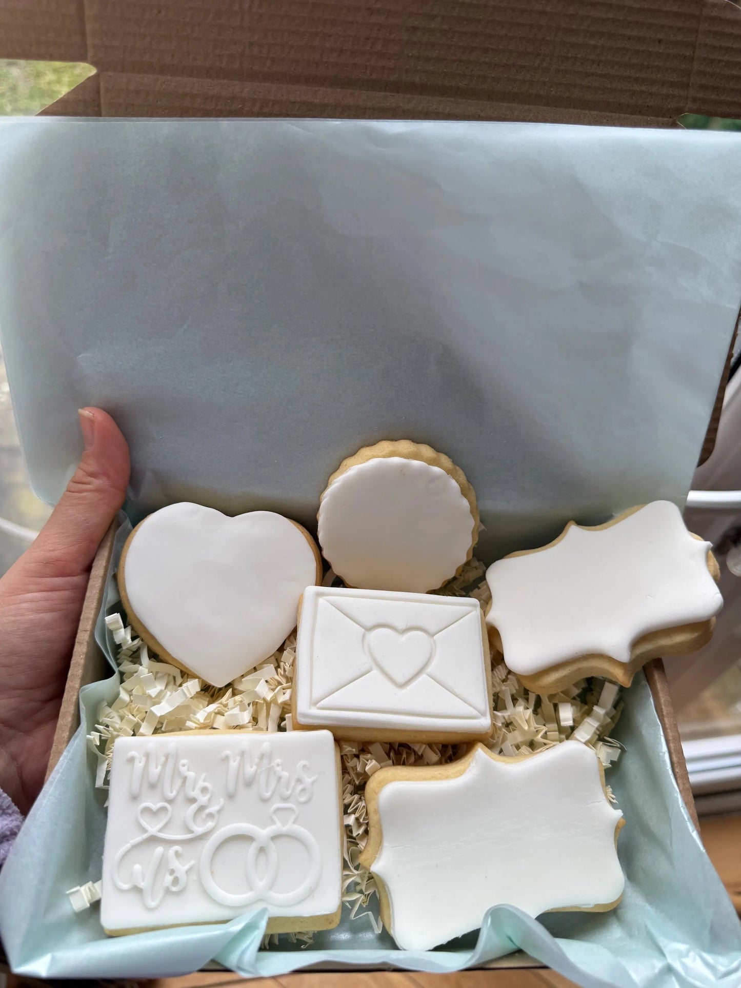 Anniversary Weddıng Engagement Cookie Box of 6