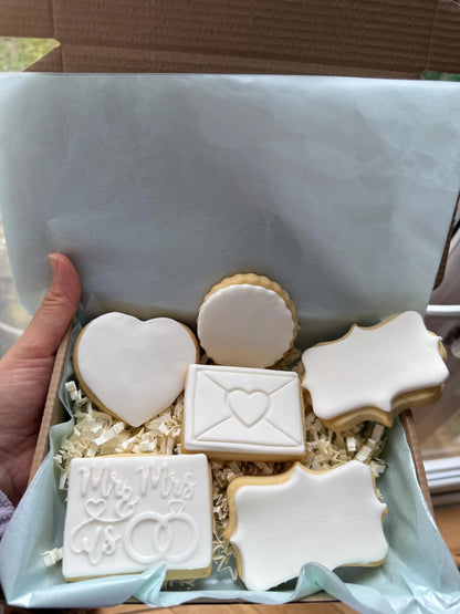Anniversary Weddıng Engagement Cookie Box of 6