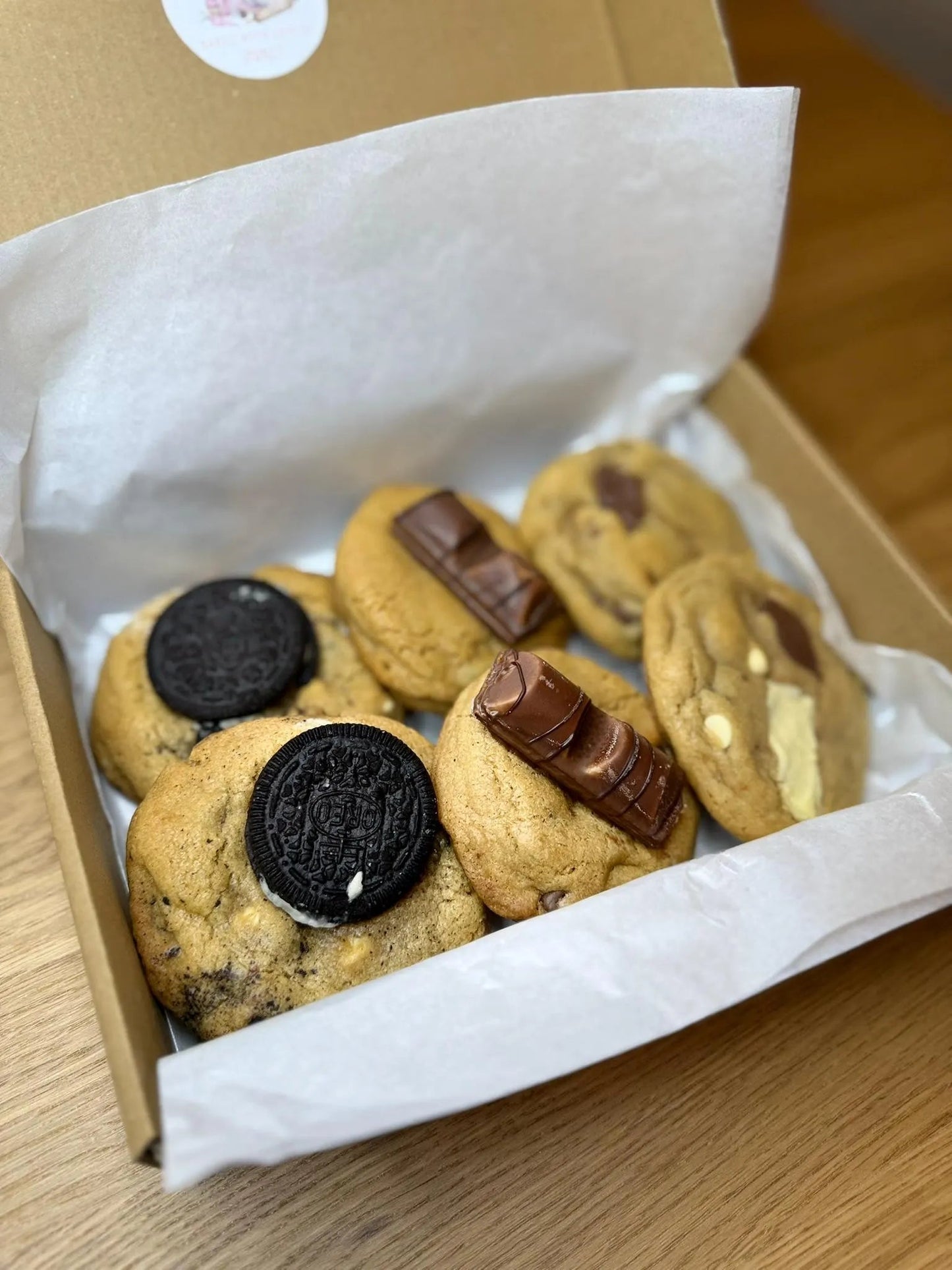 NYC Style Giant Chunky Chocolate Cookies Box of 6 - Freshly Home Baked - Custom Stuffed Cookies - Gift Box - Baked Fresh On Dispatch Day - Buket's Cake Atelier