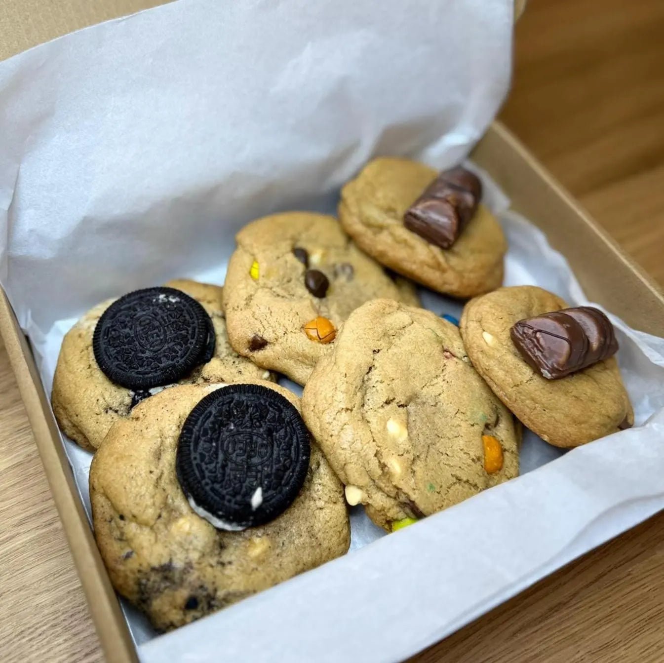 NYC Style Giant Chunky Chocolate Cookies Box of 6 - Freshly Home Baked - Custom Stuffed Cookies - Gift Box - Baked Fresh On Dispatch Day - Buket's Cake Atelier