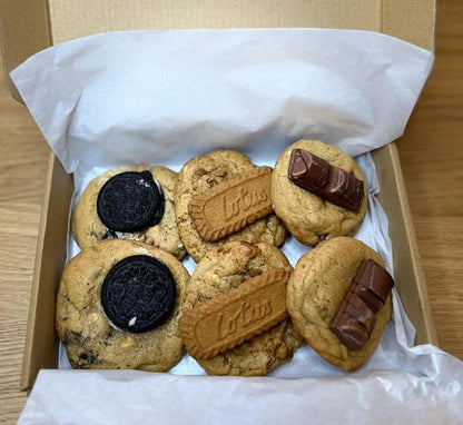 NYC Style Giant Chunky Chocolate Cookies Box of 6 - Freshly Home Baked - Custom Stuffed Cookies - Gift Box - Baked Fresh On Dispatch Day - Buket's Cake Atelier