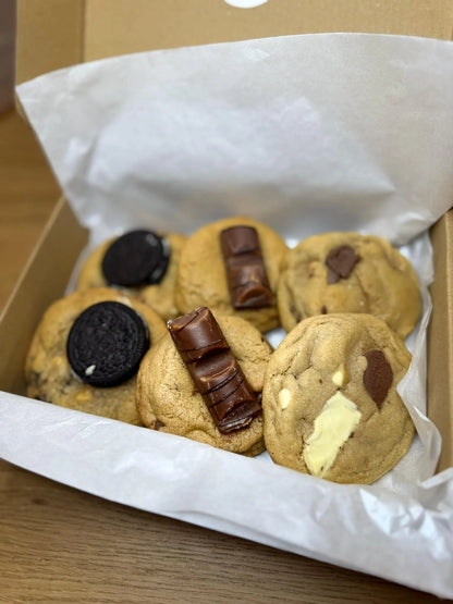 NYC Style Giant Chunky Chocolate Cookies Box of 6 - Freshly Home Baked - Custom Stuffed Cookies - Gift Box - Baked Fresh On Dispatch Day - Buket's Cake Atelier