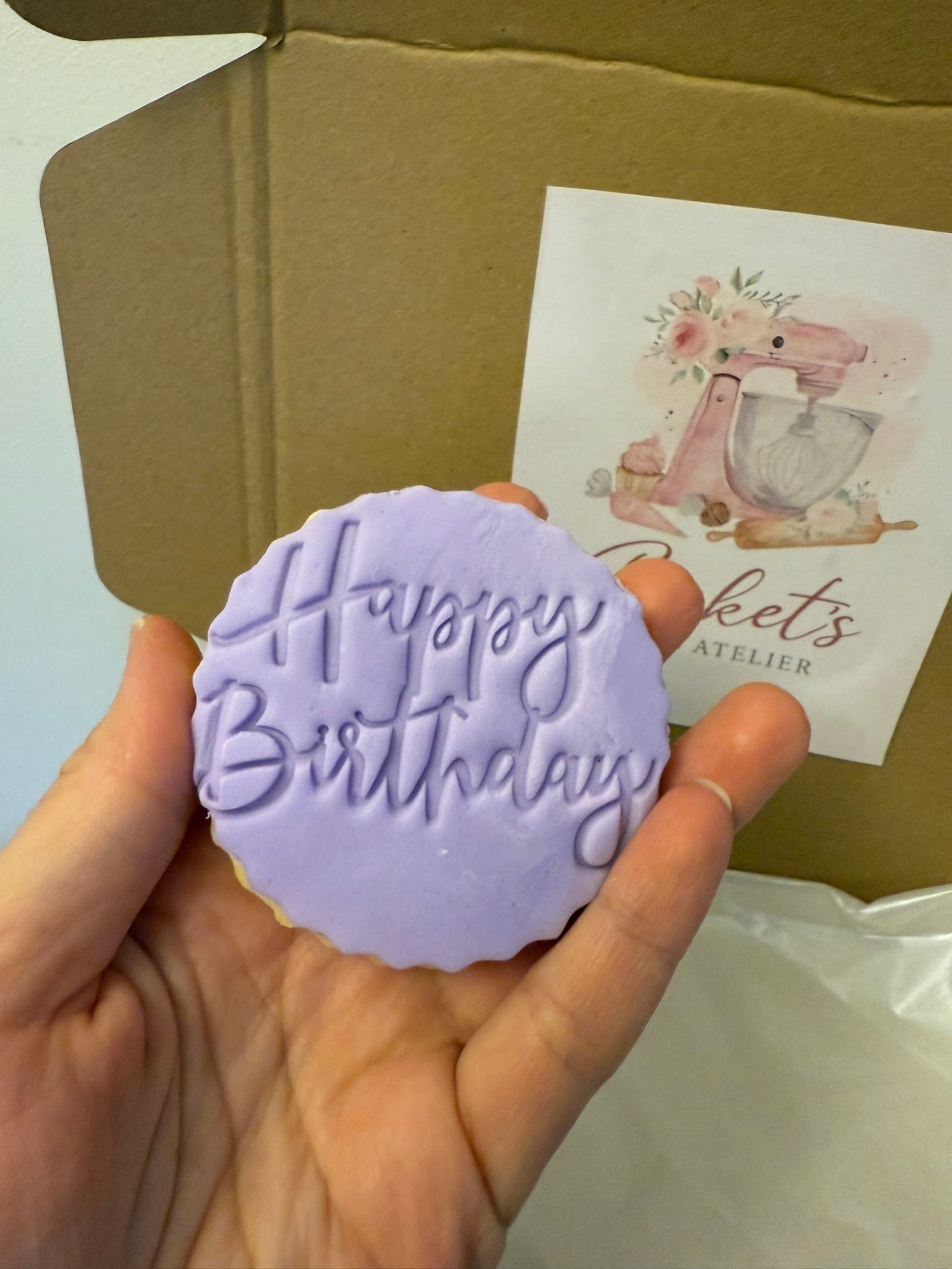 Personalized Birthday Sugar Cookies – Custom Cookie Gift Box, 6 Pieces - Buket's Cake Atelier